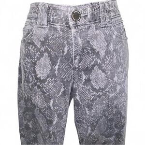 Democracy Gray Snake Pattern Jean Shorts